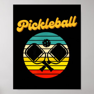 Retro pickleball poster