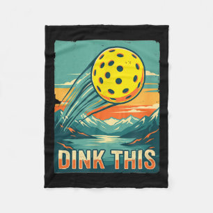Retro pickleball shirt dink this funny playerRetro Fleece Blanket