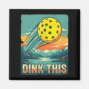 Retro pickleball shirt dink this funny playerRetro Magnet
