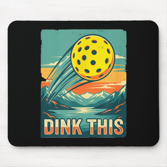 Retro pickleball shirt dink this funny playerRetro Mouse Pad (Front)