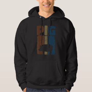 Retro Pig Lover, Cute Farmer, Farming For Men Wome Hoodie