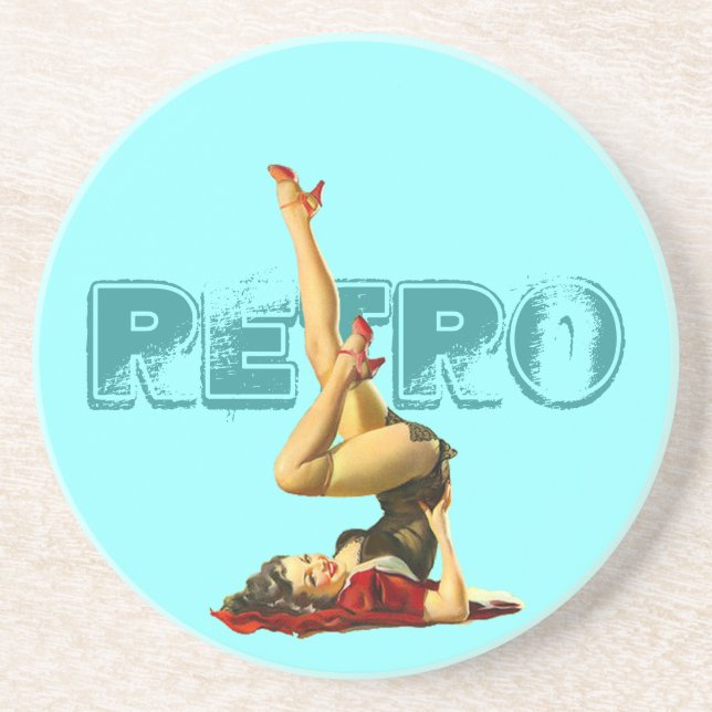 Retro Pin Up Coaster (Front)