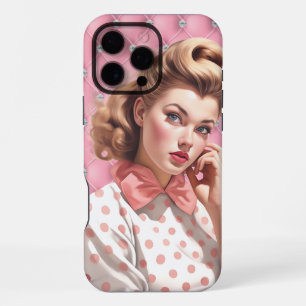 Retro Pin-Up Girl iPhone 16 Pro Max Case
