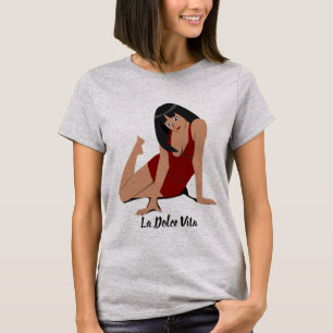 Retro Pin-Up Girl La Dolce Vita Graphic T-Shirt