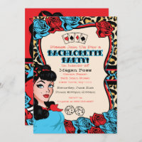 Retro Pin-up Girl, Rock-A-Billy Party Invitations