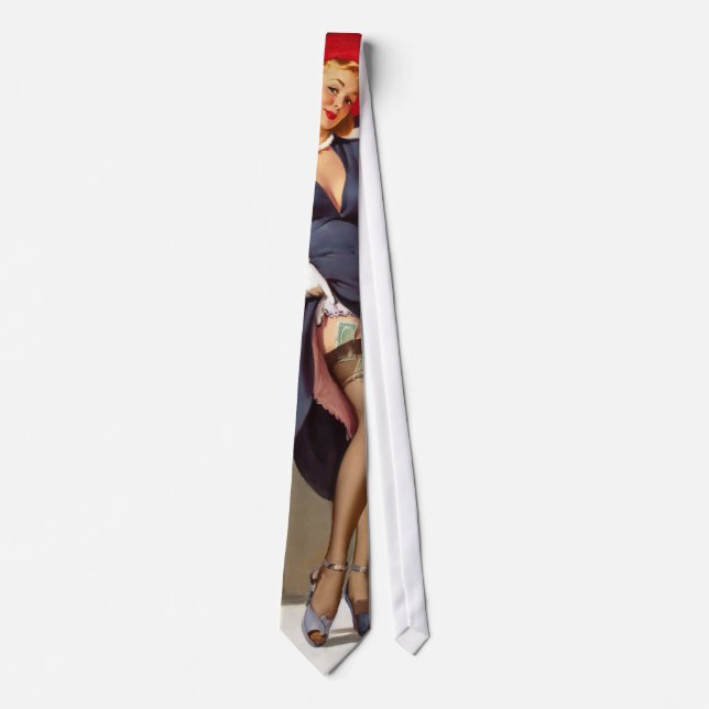 Retro Pin-Up Girl Tie (Front)