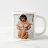 Retro Pin-up Girl with Red Polka Dot PJ's