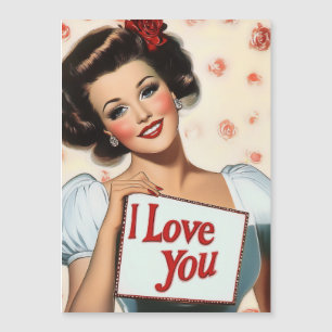 Retro Pin-Up Love Magnetic Invitation
