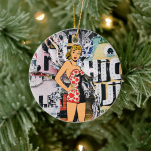 Retro Pin-Up Street Pop Ornament