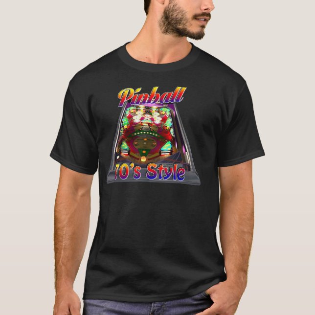 Retro Pinball Design T-Shirt (Front)