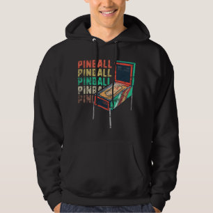 Retro Pinball Machine Women Men Gamer Geek Vintage Hoodie