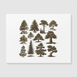 Retro Pine Tree Vintage Collage