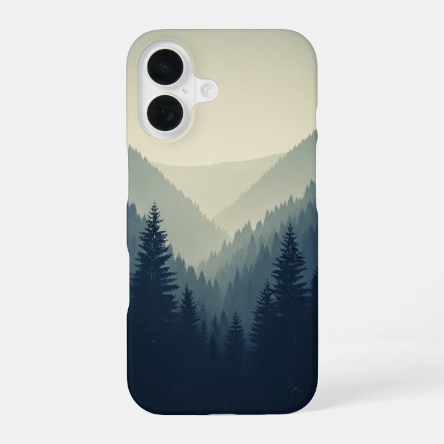 Retro Pine Valley iPhone 16 Case (Back)
