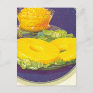 Retro Pineapple Artwork Postcard