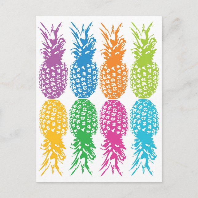 Retro Pineapple Hawaii Card (Front)