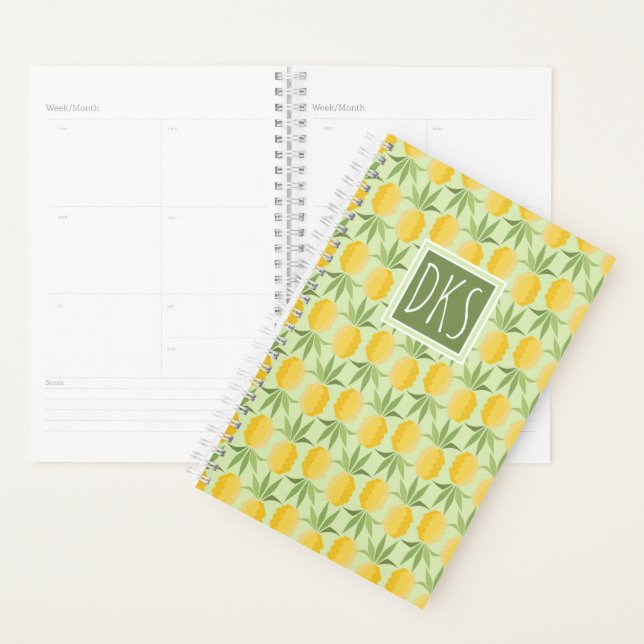 Retro Pineapples | Monogram Planner (Display)