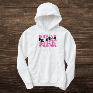 Retro Pink and Black Breast Cancer Awareness Hoodie