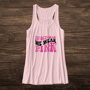 Retro Pink and Black Breast Cancer Awareness Singlet