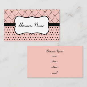 Retro Pink and Black Business Cards