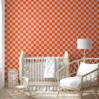 Retro Pink and Orange Chequered Box Pattern