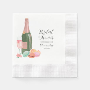 Retro pink bridal shower napkin