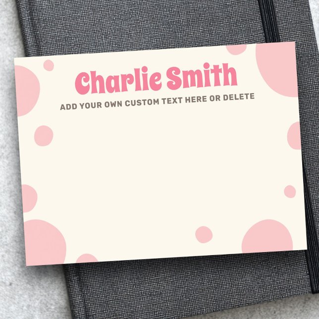 Retro pink bubblegum custom name post-it notes (Retro pink bubblegum custom name post-it notes)