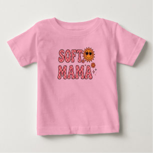 Retro Pink Chequered Soft Mama PNG - Cool Summer S Baby T-Shirt