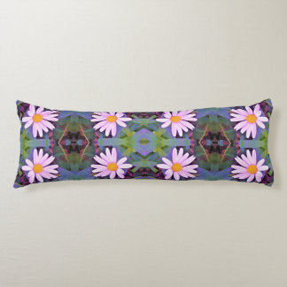 Retro Pink Daisy Flower Pattern Body Cushion