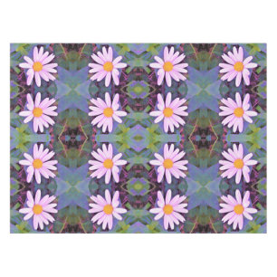 Retro Pink Daisy Flower Pattern Tablecloth