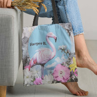 Retro Pink Flamingo Collage