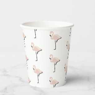 Retro Pink Flamingo Last Flamingle Bridal Shower Paper Cups