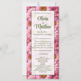 Retro pink floral daisy pattern