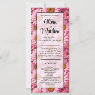 Retro pink floral daisy pattern
