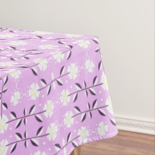 Retro, Pink floral pattern Tablecloth