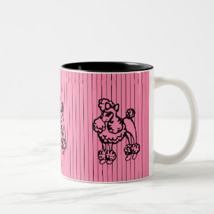 Retro Pink French Poodle Coffee Mug Gift