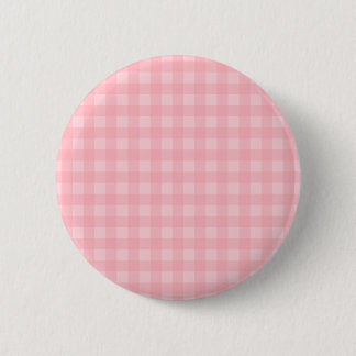 Retro Pink Gingham Chequered Pattern Background 6 Cm Round Badge