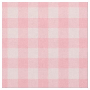 Retro Pink Gingham Chequered Pattern Background Fabric