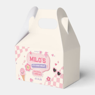 Retro Pink Girl Birthday Favour Box