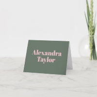 Retro Pink Green Cute Aesthetic Personalised Name