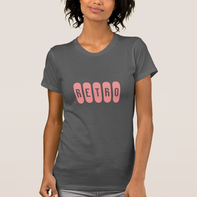 Retro Pink & Grey T-Shirt by Heard_ (Front)
