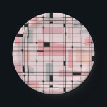 Retro Pink Grid and Starbursts Paper Plates<br><div class="desc">These Retro Pink Grid and Starbursts Paper Plates are where vintage style meets modern day. It features a light pink background with kitschy, off kilter squares and rectangles in dove grey and three shades of pink. The whimsical blocks of colour are overlayed and worked into some of the grid intersections....</div>