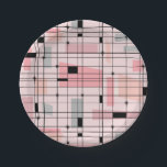 Retro Pink Grid and Starbursts Paper Plates<br><div class="desc">These Retro Pink Grid and Starbursts Paper Plates are where vintage style meets modern day. It features a light pink background with kitschy, off kilter squares and rectangles in dove grey and three shades of pink. The whimsical blocks of colour are overlayed and worked into some of the grid intersections....</div>