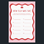 Retro Pink How Old Was She Bride And Groom Game<br><div class="desc">Retro Pink How Old Were The Bride And Groom Game Cards | How old was she</div>