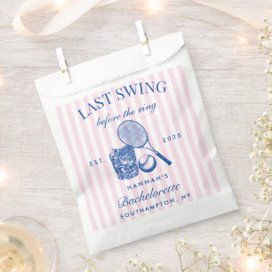 Retro Pink Last Swing Before The Ring Tennis Bach Favour Bags