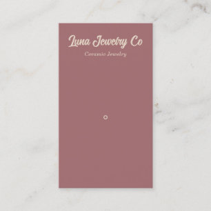 Retro Pink Minimal 1 Pin Jewellery Business Card