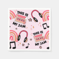 Retro Pink Music Dance Party Pattern