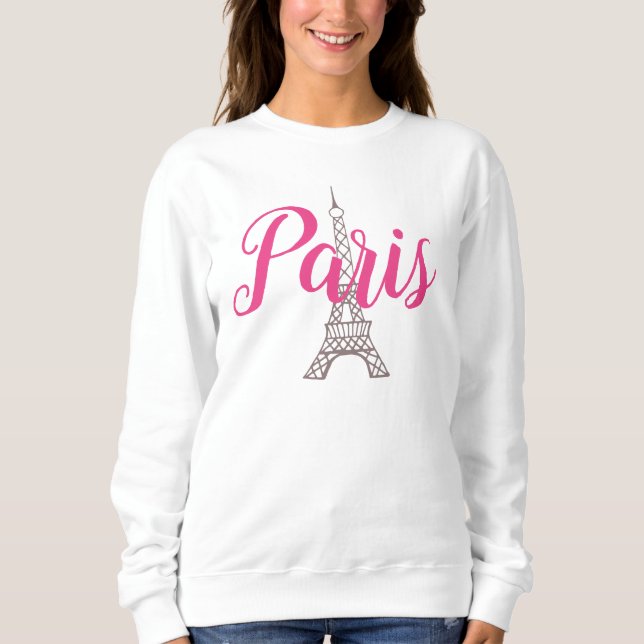 Retro Pink Paris Sweatshirt  (Front)