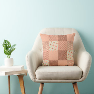 Retro Pink Patchwork Cushion