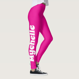 Retro Pink Personalised Yoga & Pilates Leggings