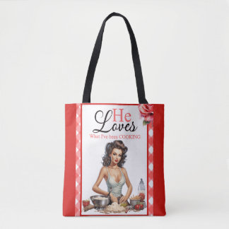 Retro Pink Pinup Bachelorette Party Tote Bag